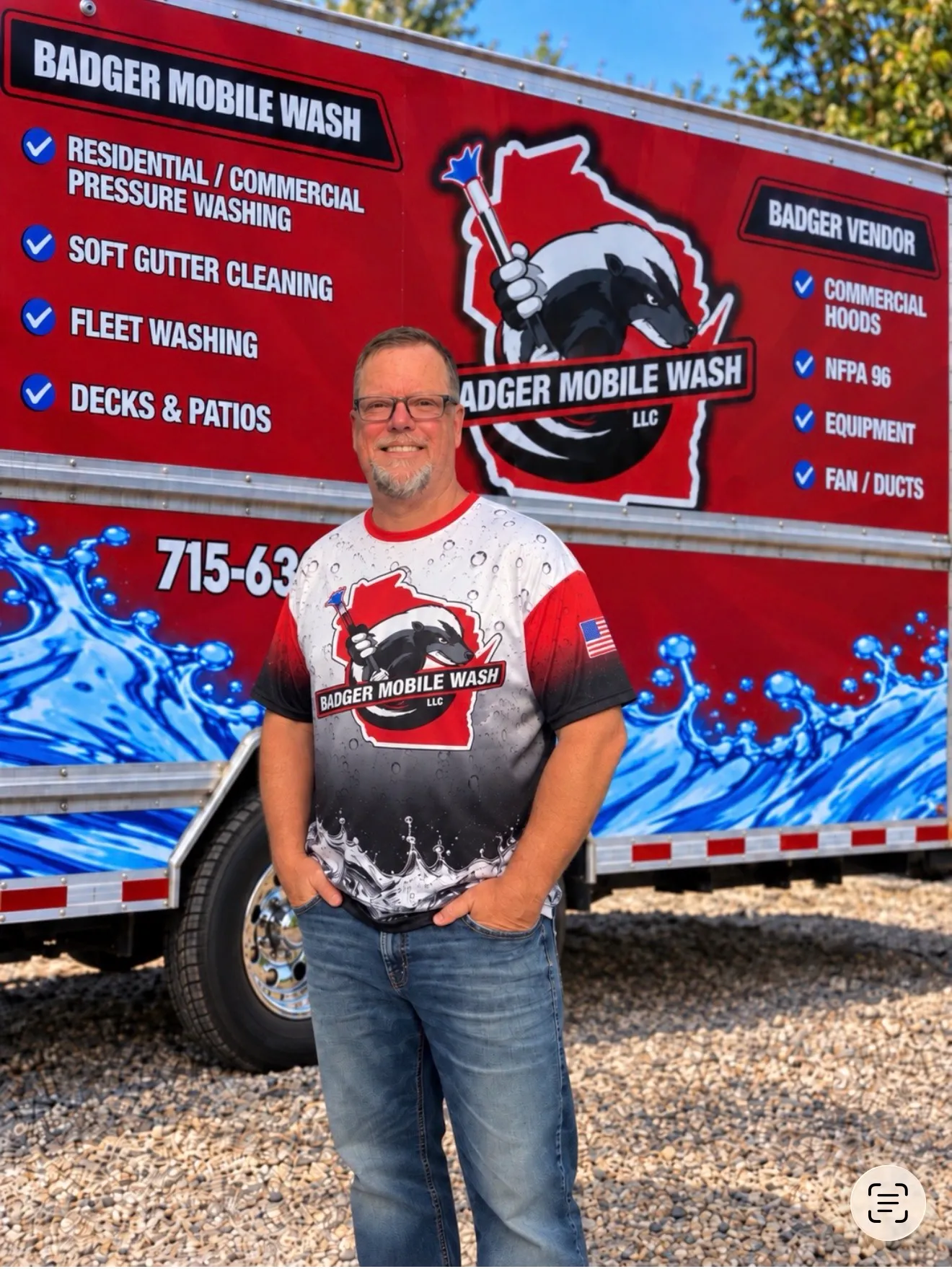 Steve Brown, founder and owner of Badger Mobile Wash LLC in Stevens Point, WI