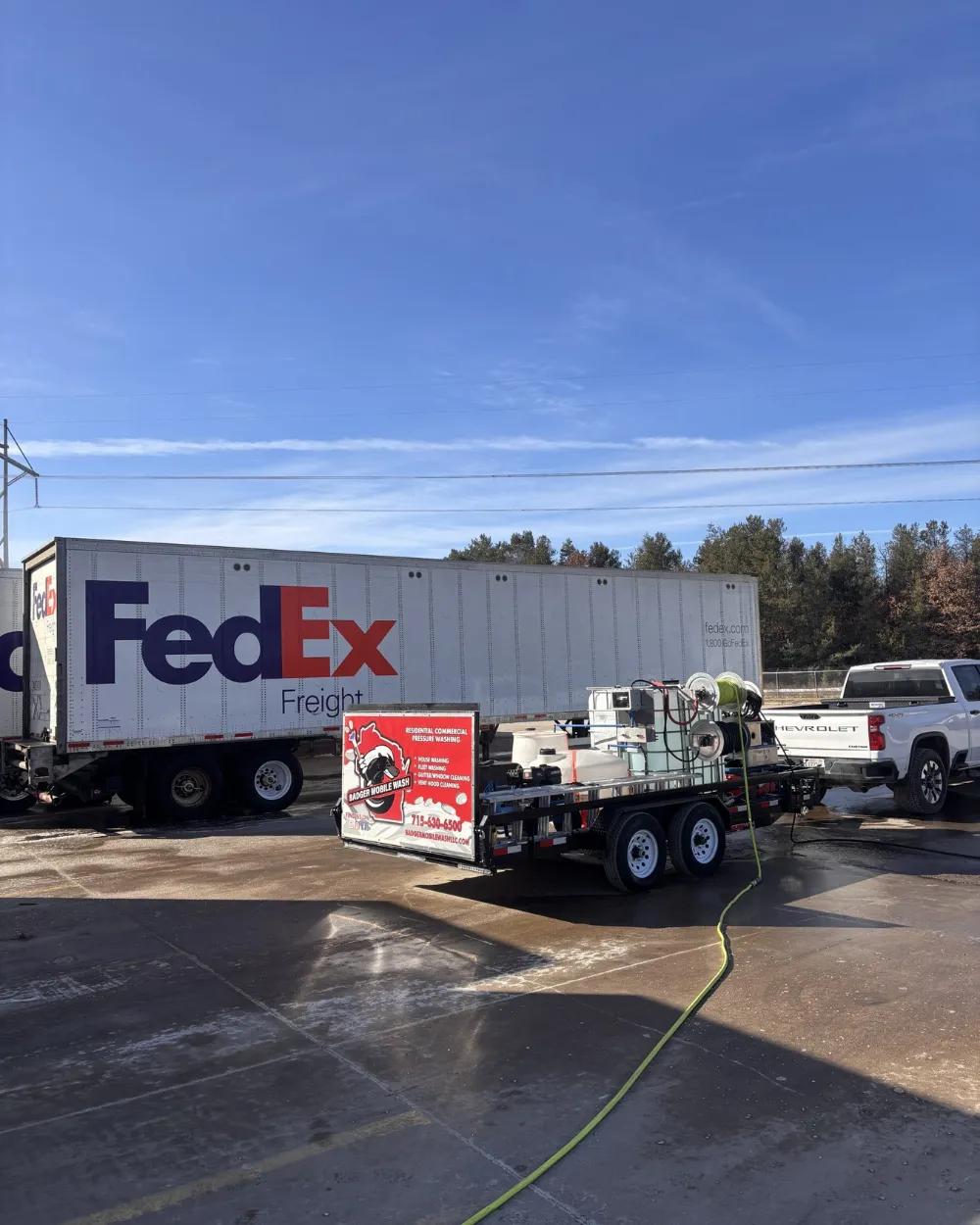 Trailer truck washing and wash out service in Plover Wisconsin