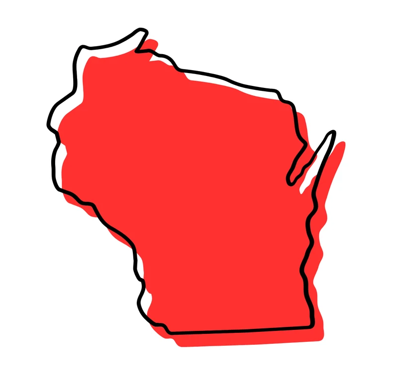 Wisconsin service area outline for Badger Mobile Wash