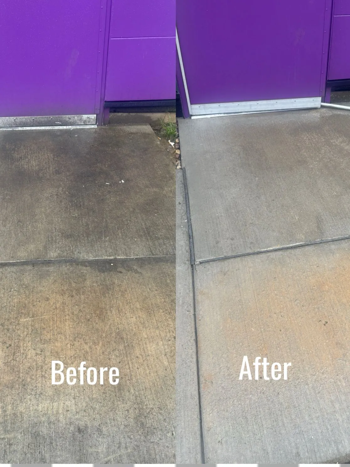 Outside Concrete Before&After